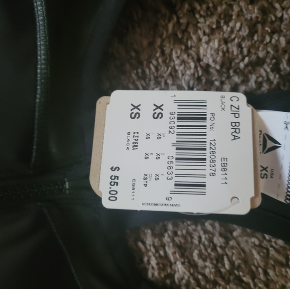 NWT Reebok sports bla black XS - Picture 5 of 5